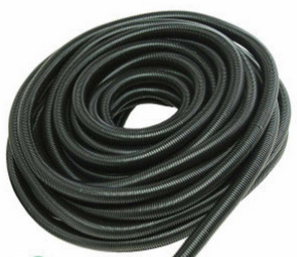Quality Black Corrugated Flexible Tubing , Black Corrugated Pipe Fire Resistant Hose for sale