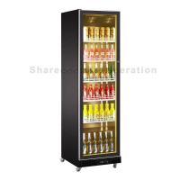 China Digital Control R134a Commercial Display Refrigerator Glass Door Beer Cooler for sale