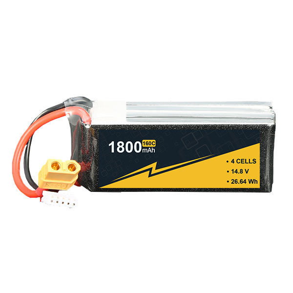 Quality Fast Charge Capacity 14.8V 4s1p RC Boat Battery 1800mAh 160C Lightweight for sale
