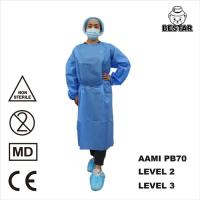 Quality SMS Hospital Sterile Disposable Isolation Gown EU2017/745 AAMI PB70 Level 3 for sale