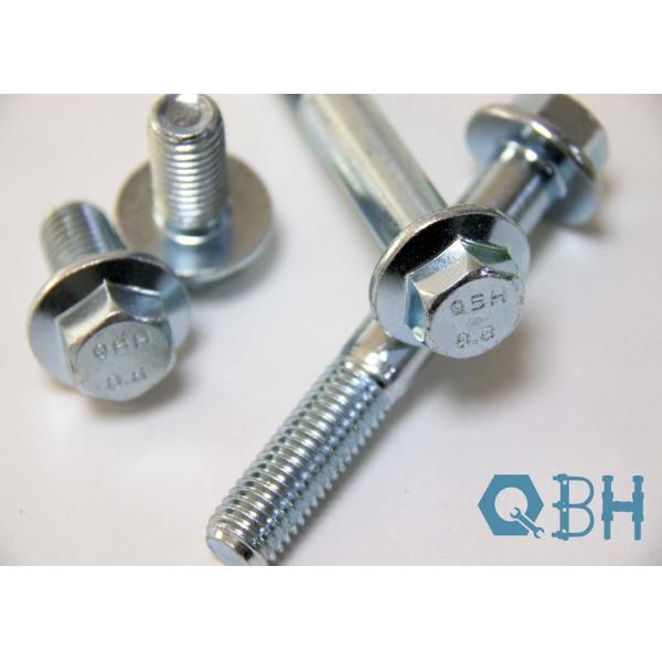 Quality DIN 6921 - Hexagon flange bolts metric Zinc/Black/HDG/Plian CLass 6.8 8.8 10.9 for sale