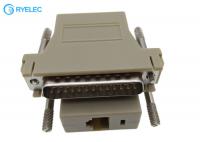 China 25 Pin Serial Db25 Rs232 Male To Rj45 Network Female Modular Adapter Ivory Color factory