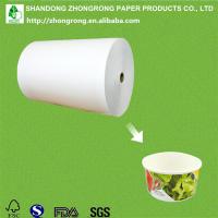 China PE coatd paper for disposable paper salad bowl for sale