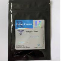 China Unique Pharma Aromasin 10mg Labels With Black Aluminum Foil Zipper Bags factory