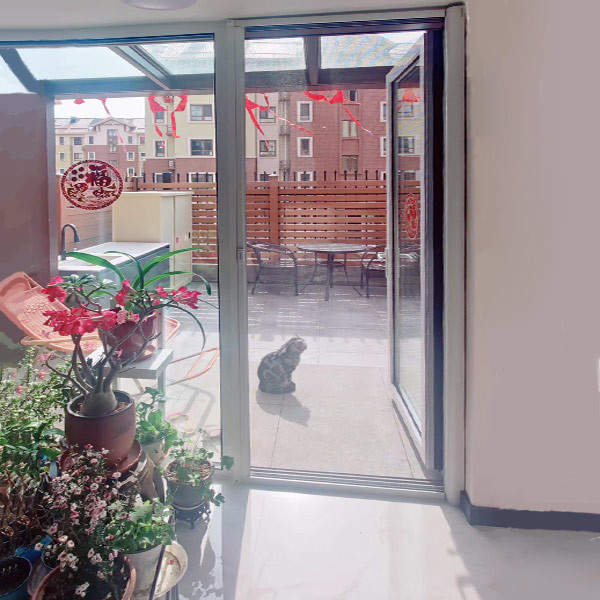 Quality Smart Home Black Retractable Screen Door Systems Insect Screens for sale