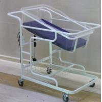 China Metal New Born Baby Cart Bed Hospital Crib Commercial Furniture For Clinic factory