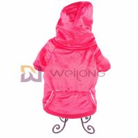 Quality Autumn Shiny Velour Pet Hoodie Soft And Warm BSCI christmas dog jacket Coat for sale