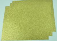 China Customized Glitter Cardstock Paper , Festival Use Double Sided Gold Glitter Card factory