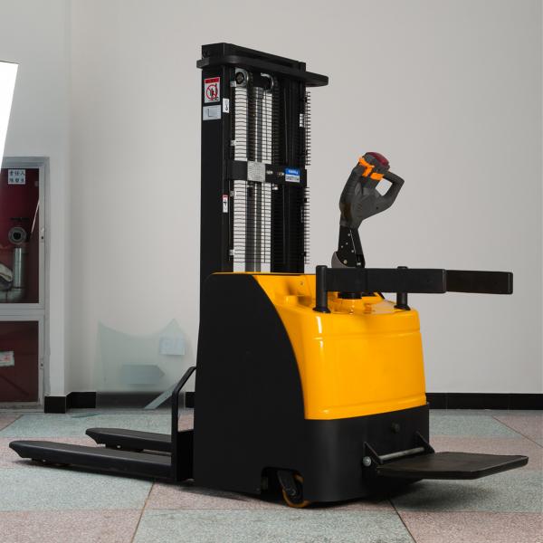 Quality Wheeled Width 550mm 3000mm Fully Electric Lift Pallet Stacker for sale
