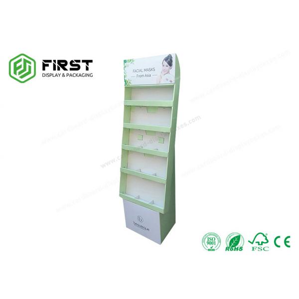 Quality Easy Assembly Promotional Cardboard Paper Floor Display Stand With Customized Printing for sale