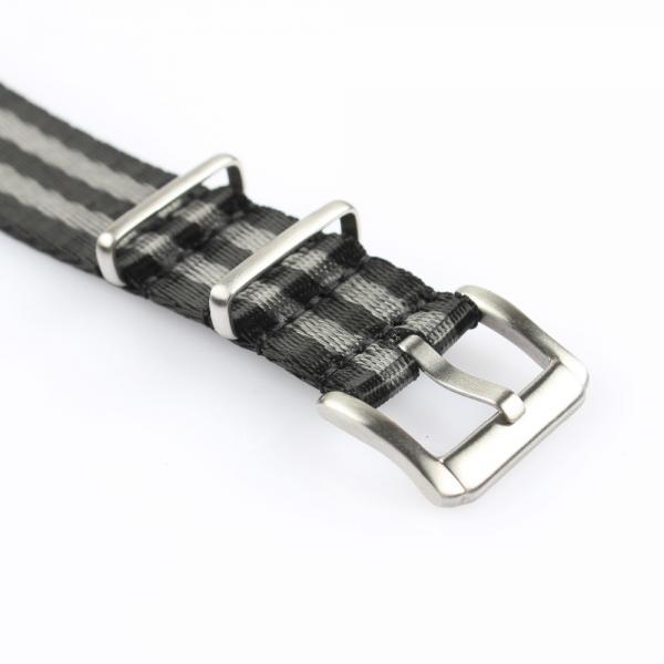 Quality Seatbelt Nylon Velcro Watch Band , 18mm Striped Nylon Watch Band for sale