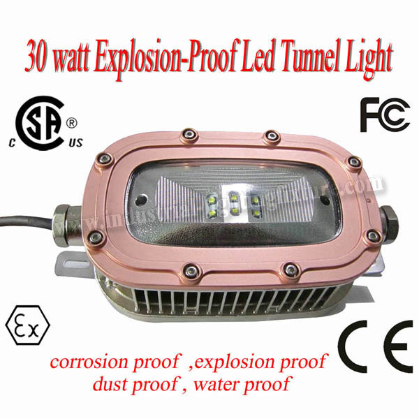 Quality 220 Volt CREE 30 Watt LED Explosion Proof Light 6500K 78Ra For Underground Tunnel for sale