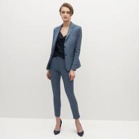 China Stylish Light Blue Formal Pant Suit For Ladies Slim Fitting factory