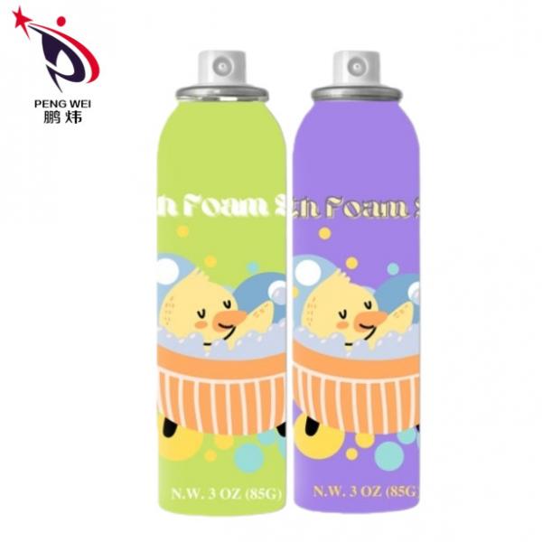 Quality Nontoxic Tinplate Bath Foam Spray Colorful Multifunctional For Kids for sale