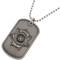 China Hip Hop Pendant Dog Tag Chains Metal Army Gifts Silver Plated Engraved factory