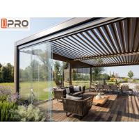 China Villa Modern Aluminum Pergola Retractable Garden Waterproof Pergola Covers for sale