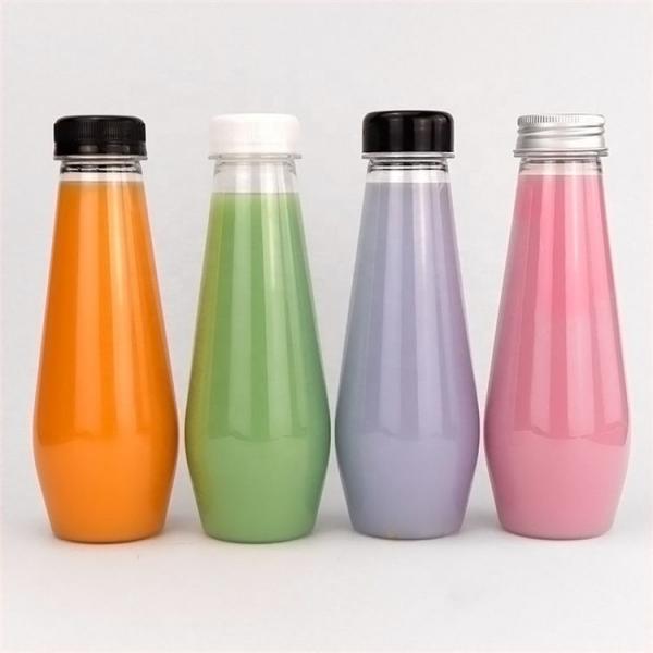 Quality Degradable Disposable Plastic Juice Bottles Empty Juice Bottles With Caps 350ml for sale