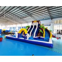 China Plato Double Side Inflatable Water Slide Jumper Bounce House factory