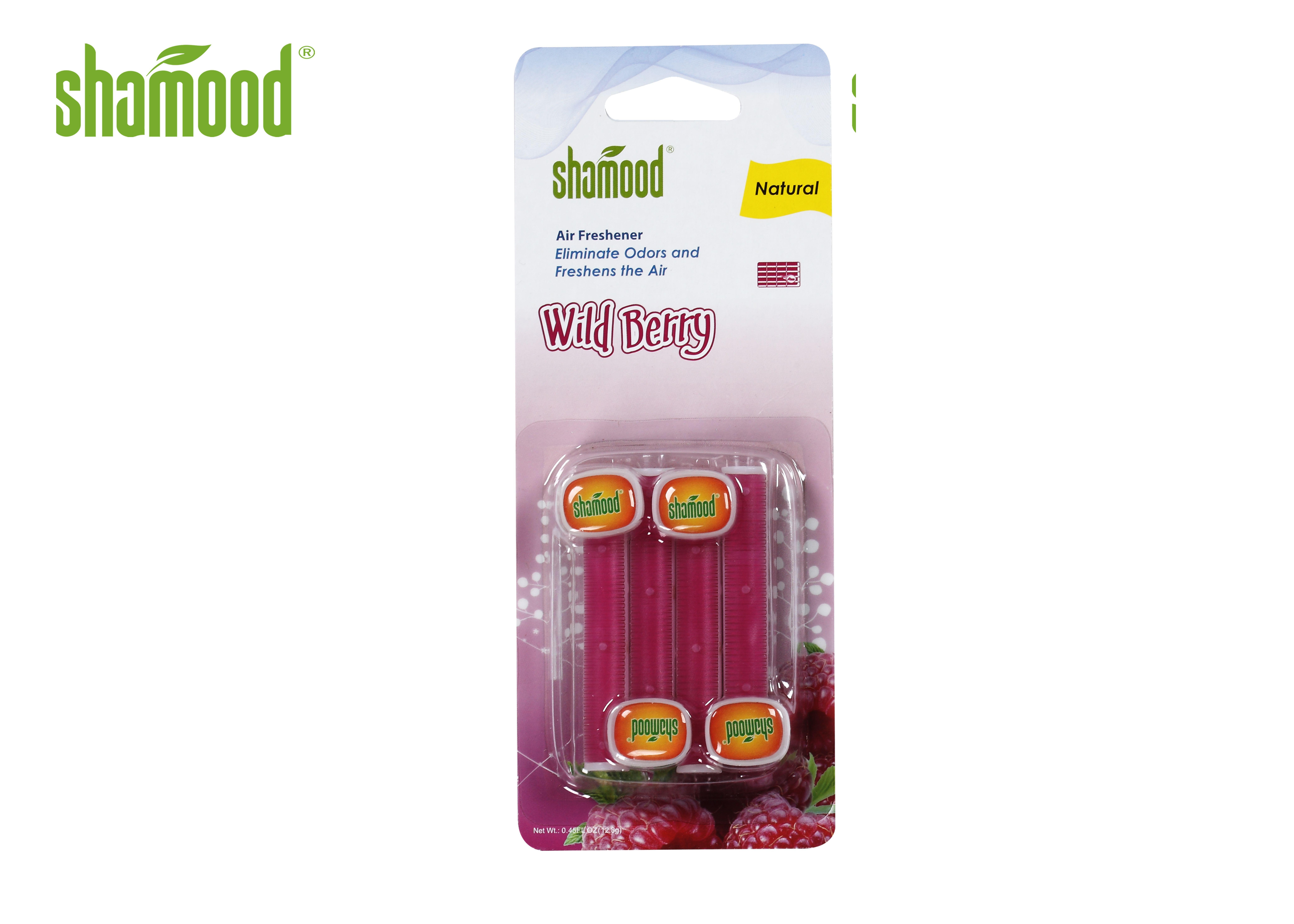 China Wild Berry Fragrance Auto Air Freshener Vent Plastic 4 Sticks Customized factory