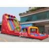 China 8m High Rainbow Triple Lane Giant Commercial Inflatable Water Slides For Adults factory