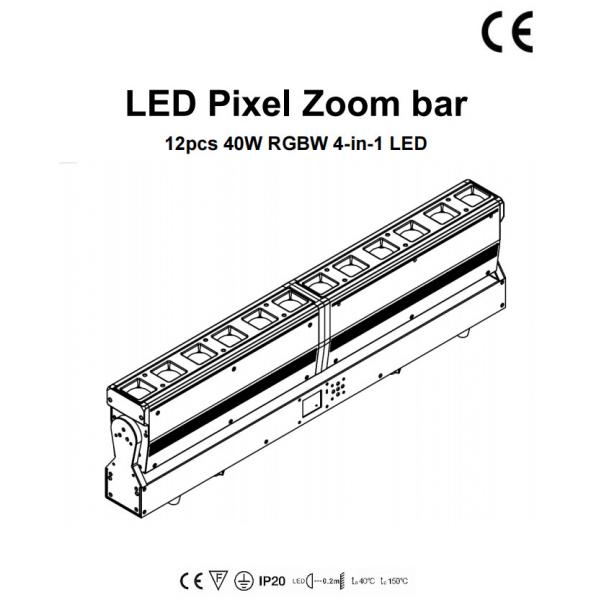 Quality DMX512 12X40W LED Wall Washer Light Rotation Roll Effect for sale