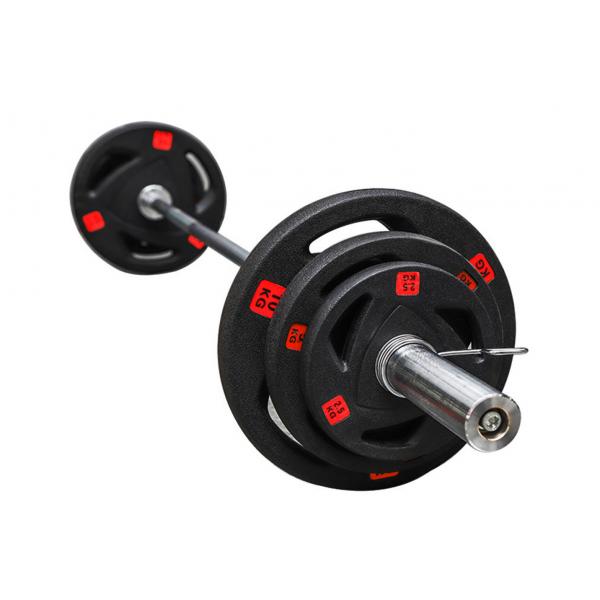 Quality Rubber Coated 5cm Hole Fitness Weight Plates Standard Size For Gym Exercise for sale