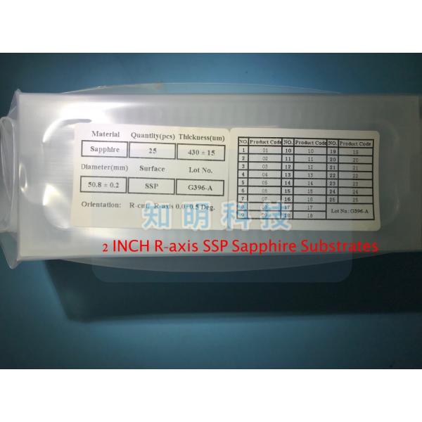 Quality 2'' Sapphire Substrate 10-12 R - Plane 11-20 A - Plane Thickness 430um for sale