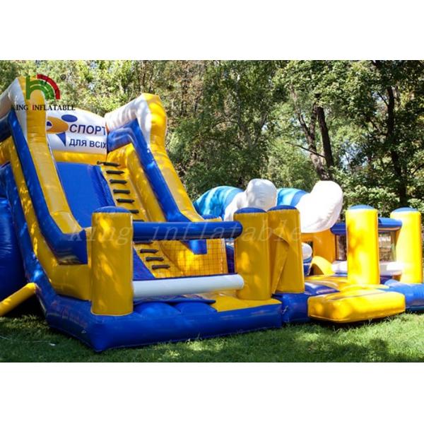 Quality Tropic Dolphin Theme Blow Up Combo Play Park For Backyard Fun for sale