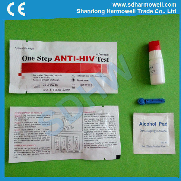 China Disposable medical dignostic one step rapid HIV test kits factory