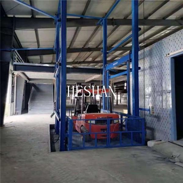 Quality Loading 2T Cargo Lift Elevator Hydraulic Vertical Goods Lift Platform for sale
