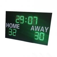 China Green Color Led Digits With White Color Stickers Led Football Scoreboard For Football Field factory