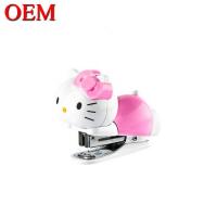 China Plastic Custom Cute Kitty catAnimal Shape Office Stapler/School Stapler for students factory