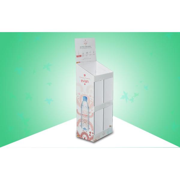 Quality Bottle Pure Water Corrugated Cardboard Floor Display Stands With Strong Design for sale