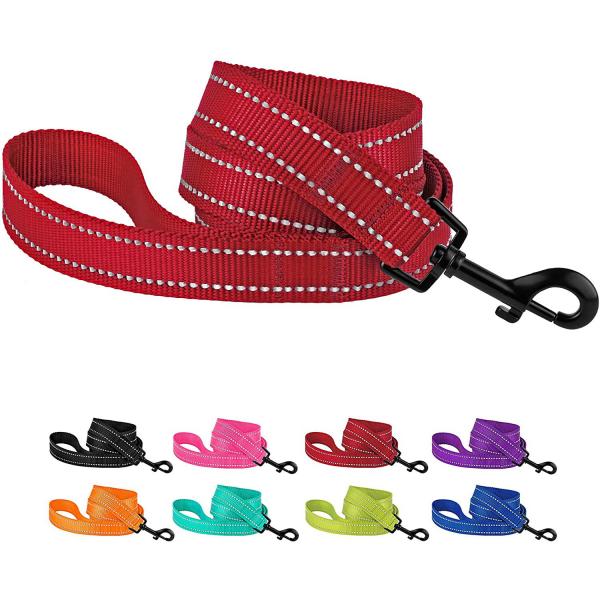 Quality Flexible Nylon Dog Leash Red Dog Walking Leash For Small Medium Large Dogs for sale