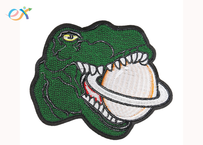 China New Design Club Badge Cartoon Planet Dinosaur Chenille Embroidery Patch factory