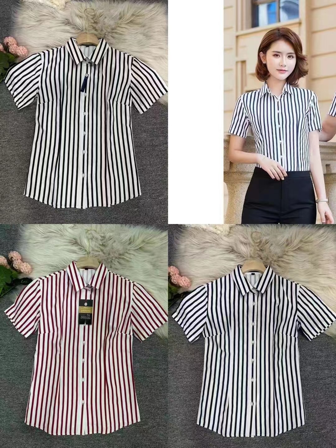 China Women Polo Dress Shirts Fashion Regular Shirts Formal Dress Kcs2 for sale