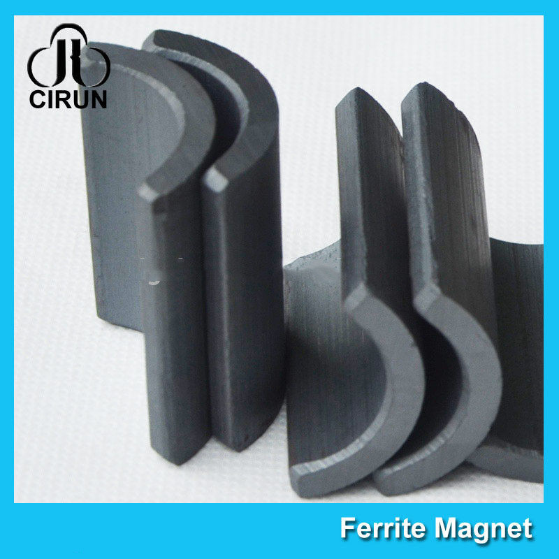 China Permanent Ferrite Arc Magnet R35.5*r28.5*61*80mm For DC Motor Multipurpose Use factory