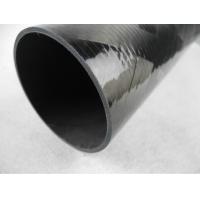 Quality Glossy Filament Wound Carbon Fiber Tube / Pipes 50mm thickness for sale