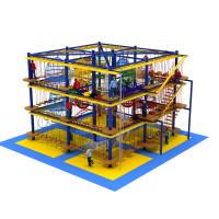 China teenager challenging game adventure play park wooden play equipment for indoor factory