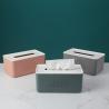 China Rectangular Nordic Pattern Paper Towel Box Dining Room Desktop Tissue Box factory