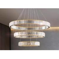 China Modern decorative lamp product combination chandelier round ring lighting crystal led chandelier for sale