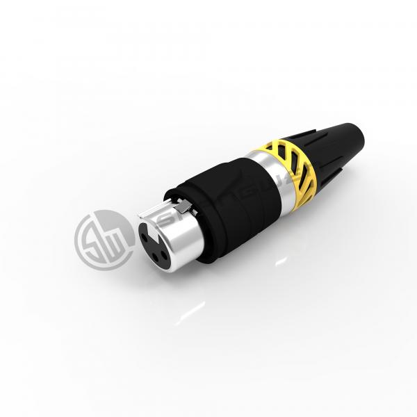 Quality 16A Wire XLR Connector 3 Pin Waterproof Ip65 Female Plug Outdoor for sale