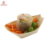 China Disposable Birch Wood 3.5 Inch Sushi Wooden Boat factory