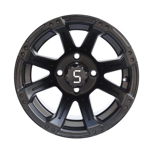 Quality Golf Cart 12 Inch 14 Inch Alloy Wheels Machined Glossy Black Matte Black for sale