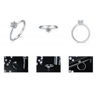 China 9K with Silver Ring cut White Moissanite Diamond Minimalist Wedding Jewelry factory