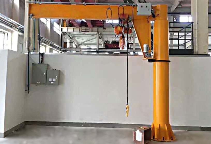 China Workshop Floor Mounted Jib Crane 3 Ton Rated Loading Capacity 8m/min Lifting Speed for sale