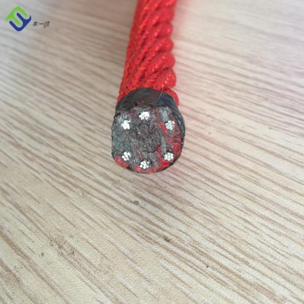Quality Outdoor Combination 16mm Nylon Rope 6 Strand With Steel Core for sale