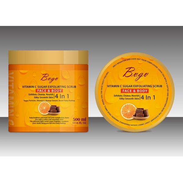 Quality Black Sugar Exfoliating Body Scrub Brighten 17.59Fl. Oz Papaya Extract for sale
