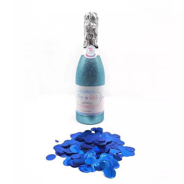 Quality wholesale blue and pink air compressed gender reveal champagne confetti cannon for sale