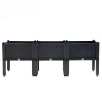 Quality 120cm Length PP Large Plastic Rectangular Planter Boxes With Legs for sale